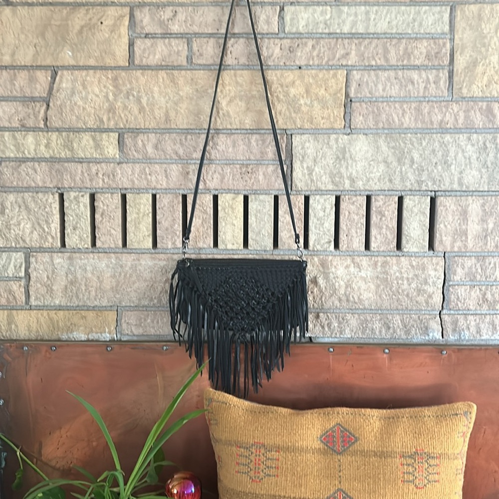 The Sak Black Fringe Women's Bag - Picture 2 of 5